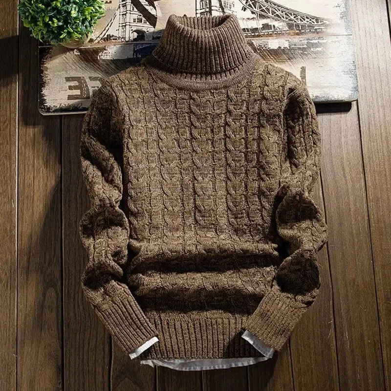 Autumn and winter turtleneck slimfit sweater