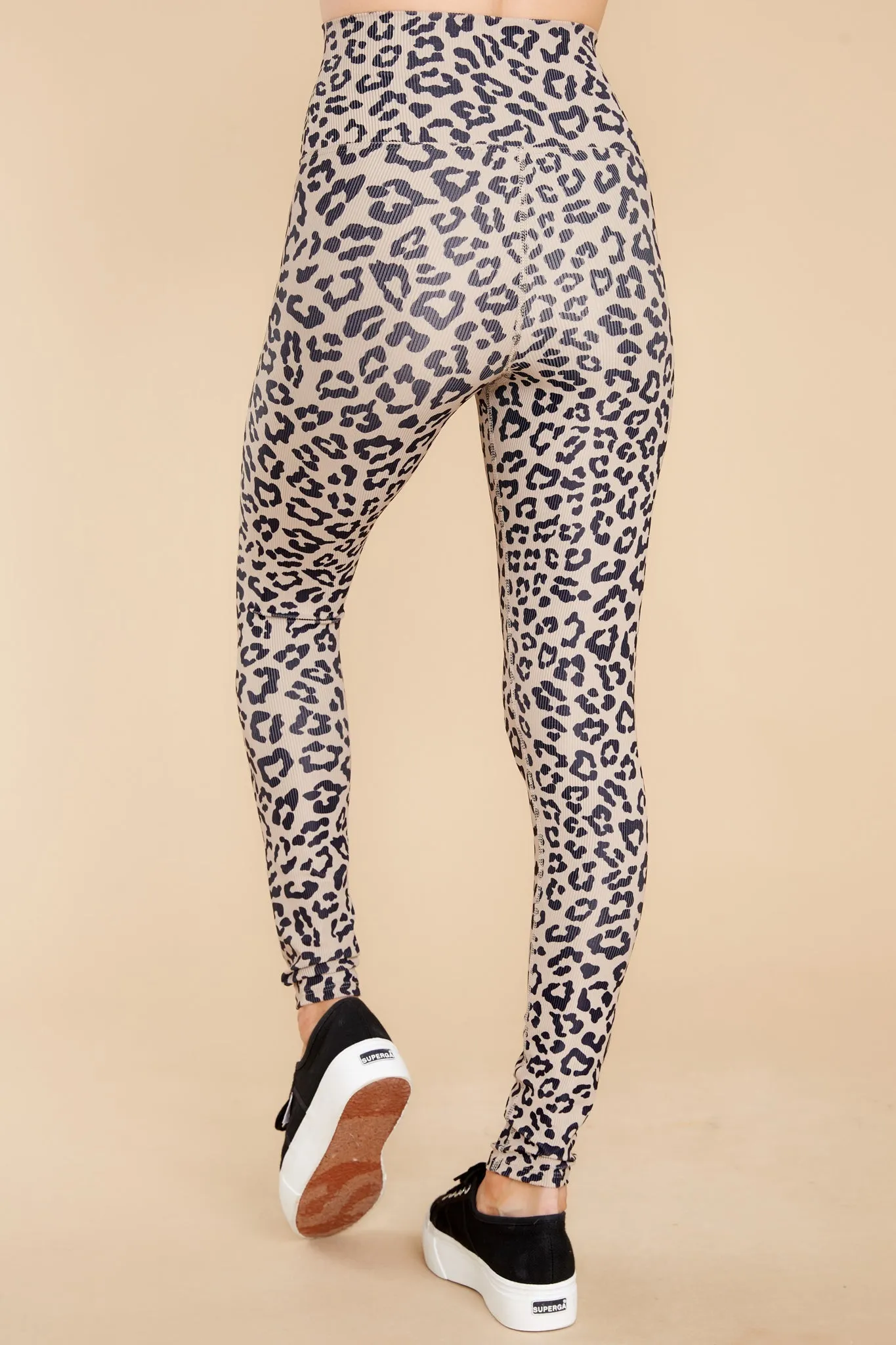 Ayla Taupe Core Leopard Legging