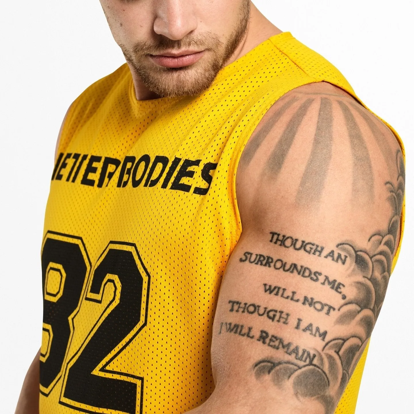 Better Bodies Fulton Mesh Tank - Yellow