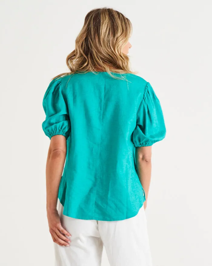 Betty Basics Alba Blouse Teal