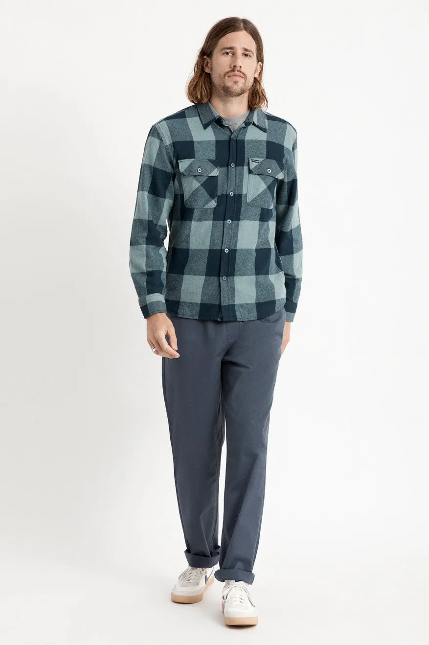 Bowery Lightweight L/S Flannel - Washed Navy/Ocean