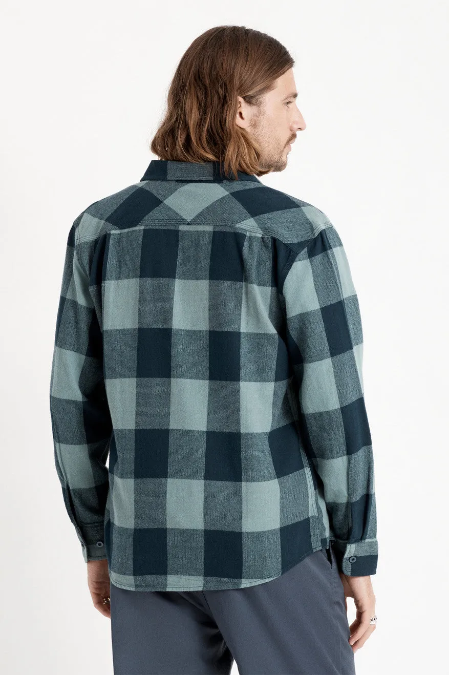 Bowery Lightweight L/S Flannel - Washed Navy/Ocean