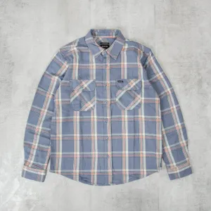 Brixton Bowery Stretch Flannel - Flint Blue / Grey