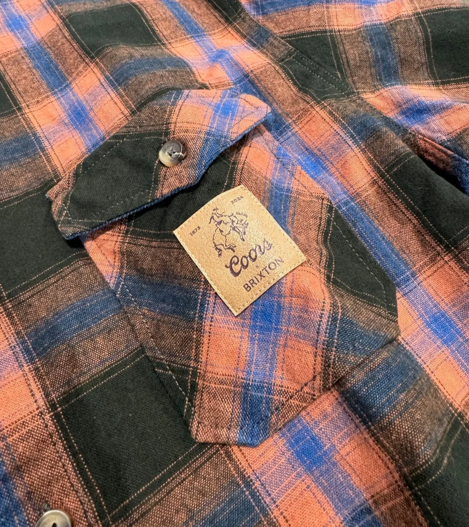 Coors x Brixton Colt Flannel - Black Brown