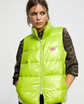 Cropped puffer gilet