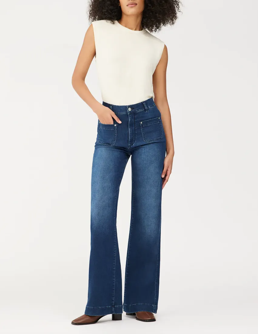 DL 1961 Hepburn Wide Leg Vintage Blue Tide