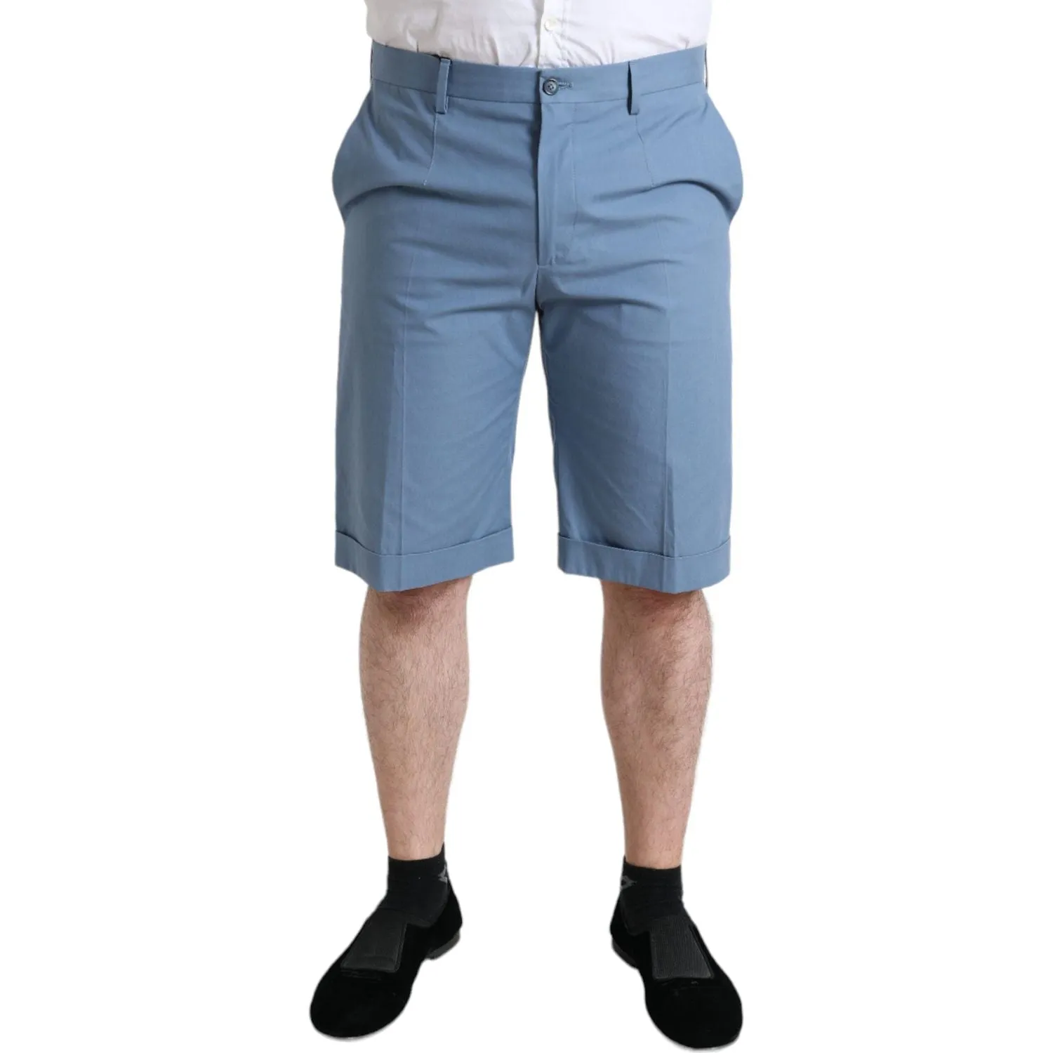 Dolce & Gabbana Sky Blue Cotton Bermuda Shorts