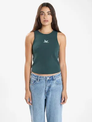 Energy is Precious Curve Tank - Dark Jade