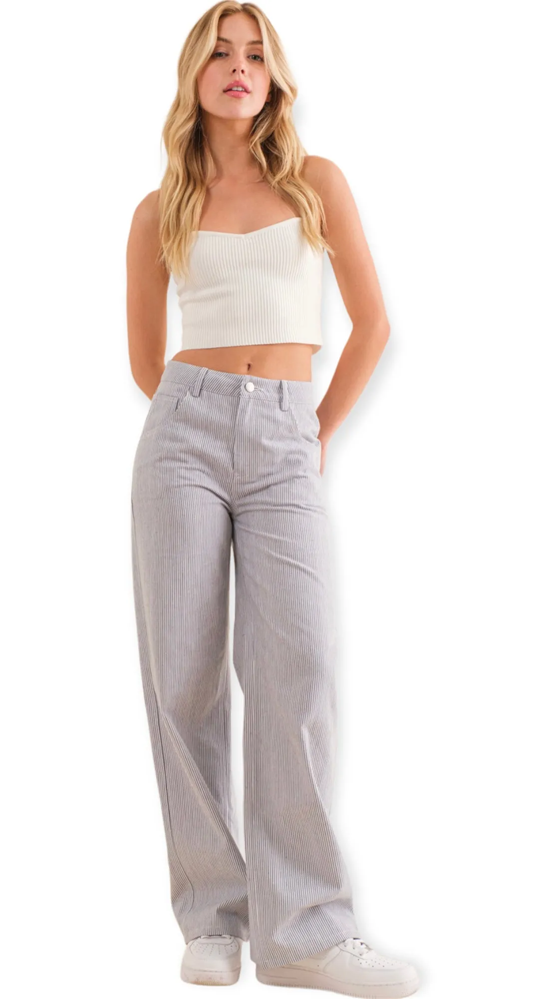 Harley's Cargo Stripe Wide Leg Pants