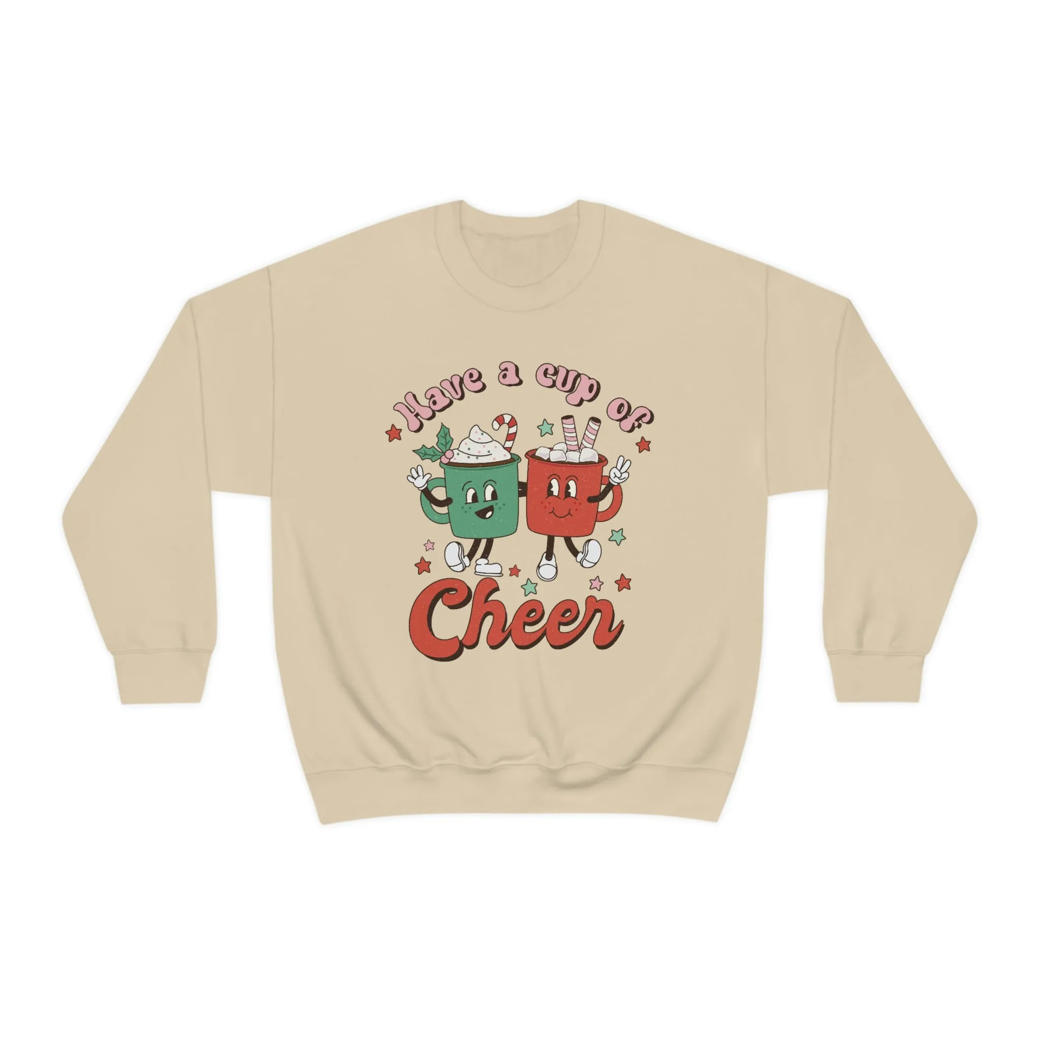 Have a Cup of Cheer Retro Christmas Shirt Unisex Heavy Blend Crewneck Sweatshirt