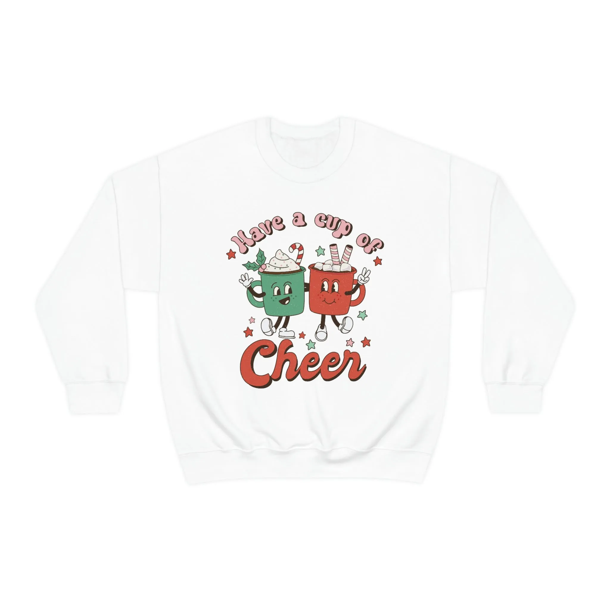 Have a Cup of Cheer Retro Christmas Shirt Unisex Heavy Blend Crewneck Sweatshirt