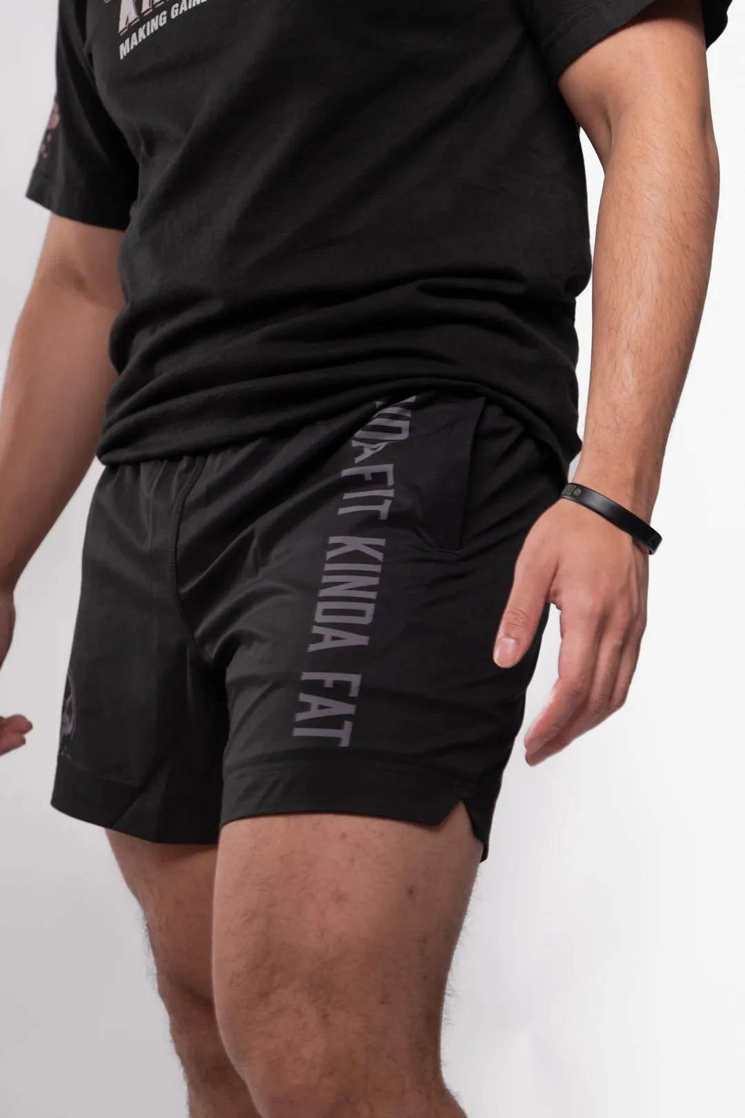 Kinda Fit Kinda Fat The Classic Premium 5.5" Training Shorts (Black)