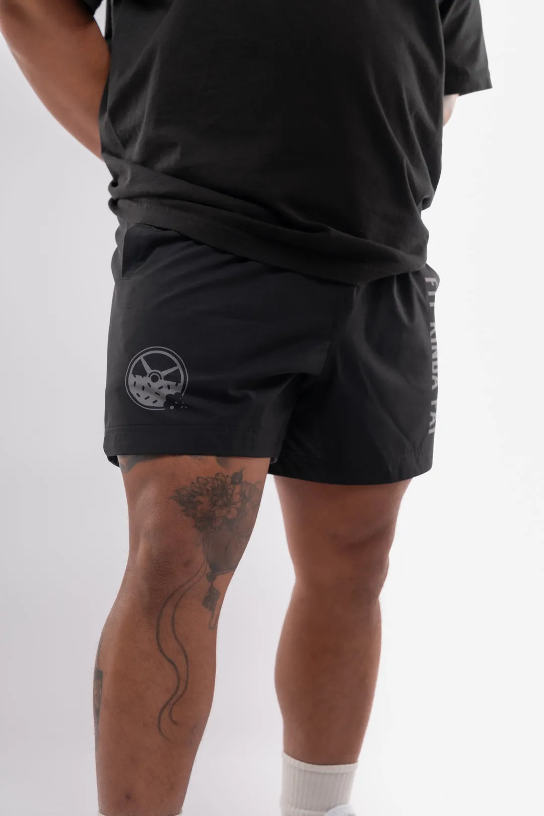 Kinda Fit Kinda Fat The Classic Premium 5.5" Training Shorts (Black)