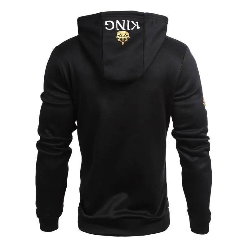 King and Queen Matching Black Hoodie Set