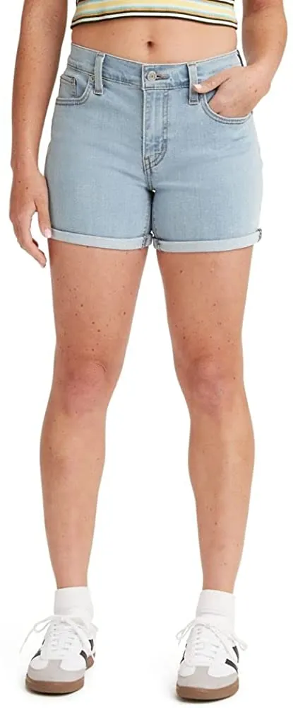 Levi's Women's Mid Length Shorts - Lapis Outsider