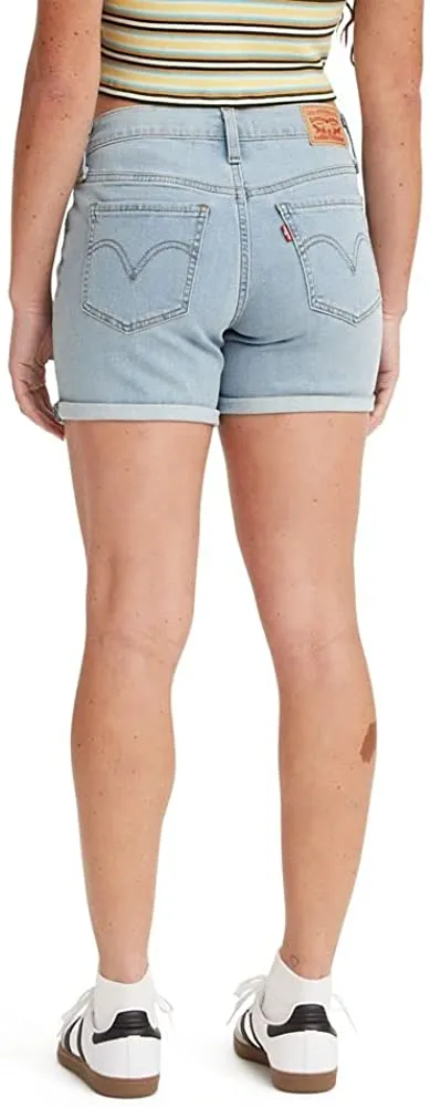 Levi's Women's Mid Length Shorts - Lapis Outsider