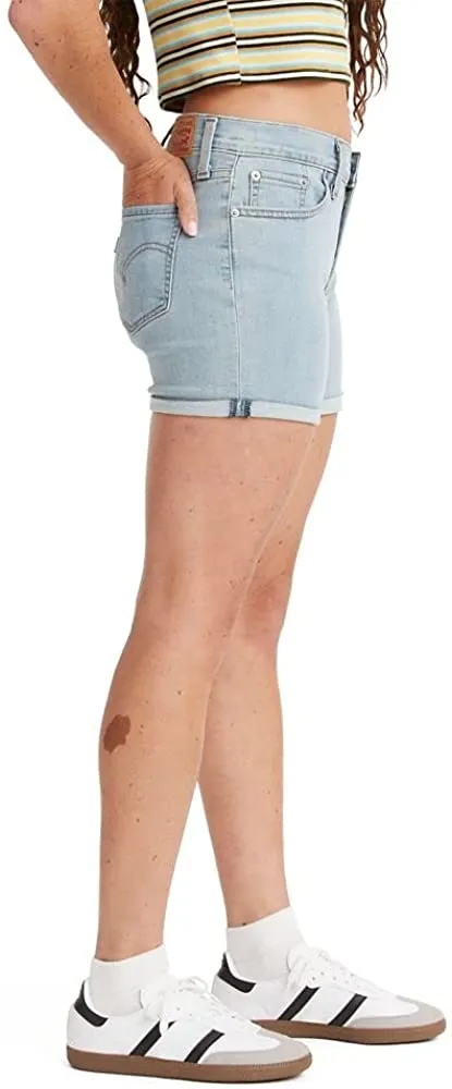 Levi's Women's Mid Length Shorts - Lapis Outsider