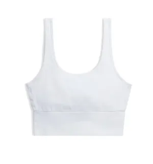 Longline Scoop Bra - White