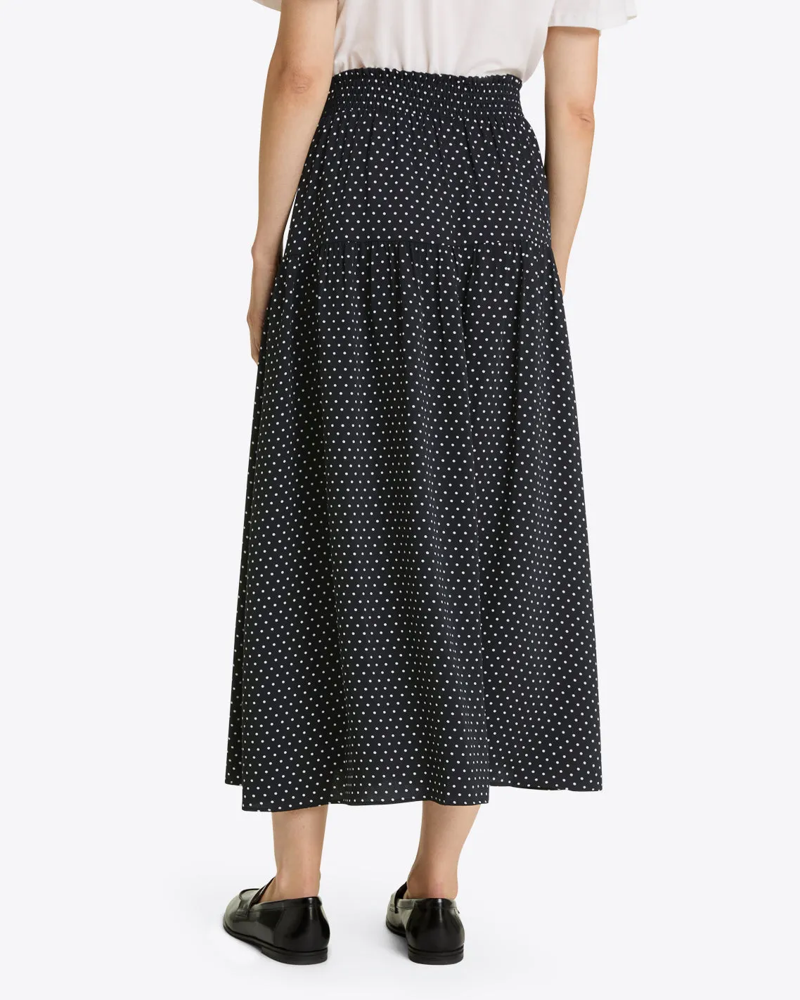 Midi Skirt in Polka Dot