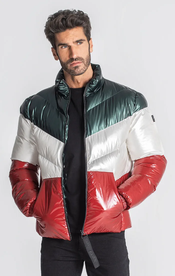 Multicolor Division Puffer Jacket