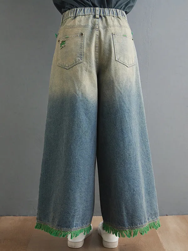 Original Split-Joint Column Wide Leg Jean Pants