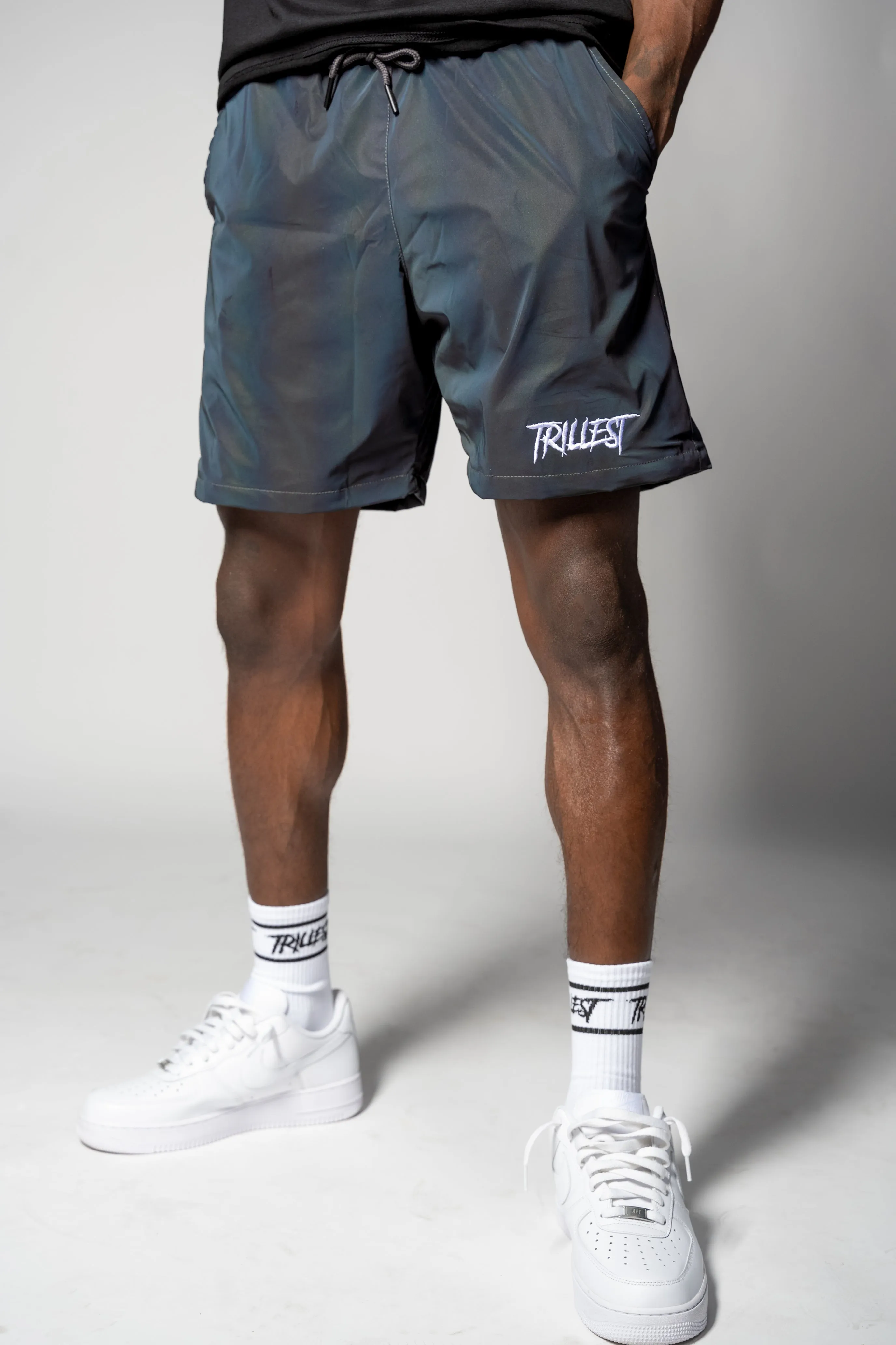 Reflective Trillest Shorts - Rainbow