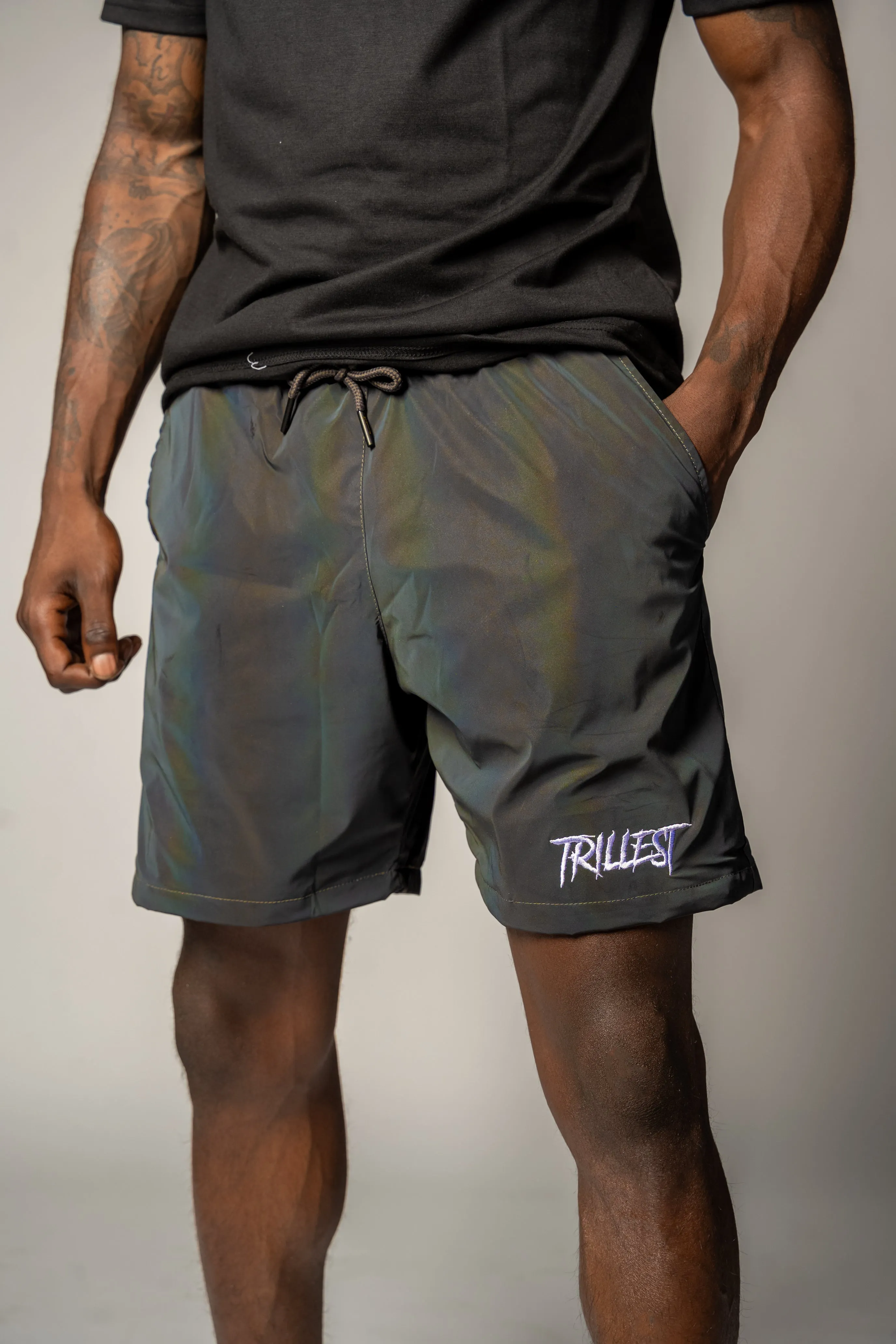 Reflective Trillest Shorts - Rainbow