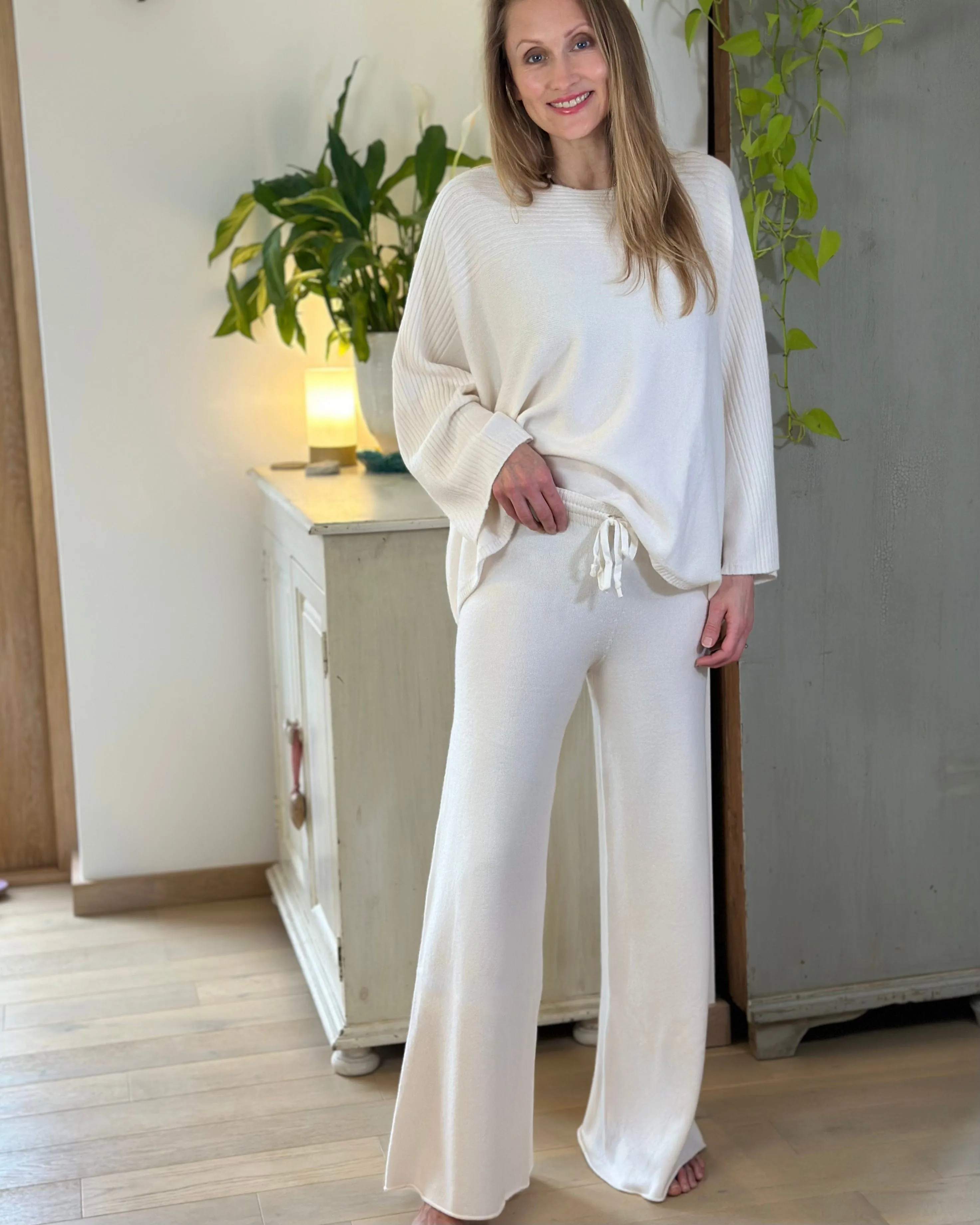 Relaxed Pants - Cream