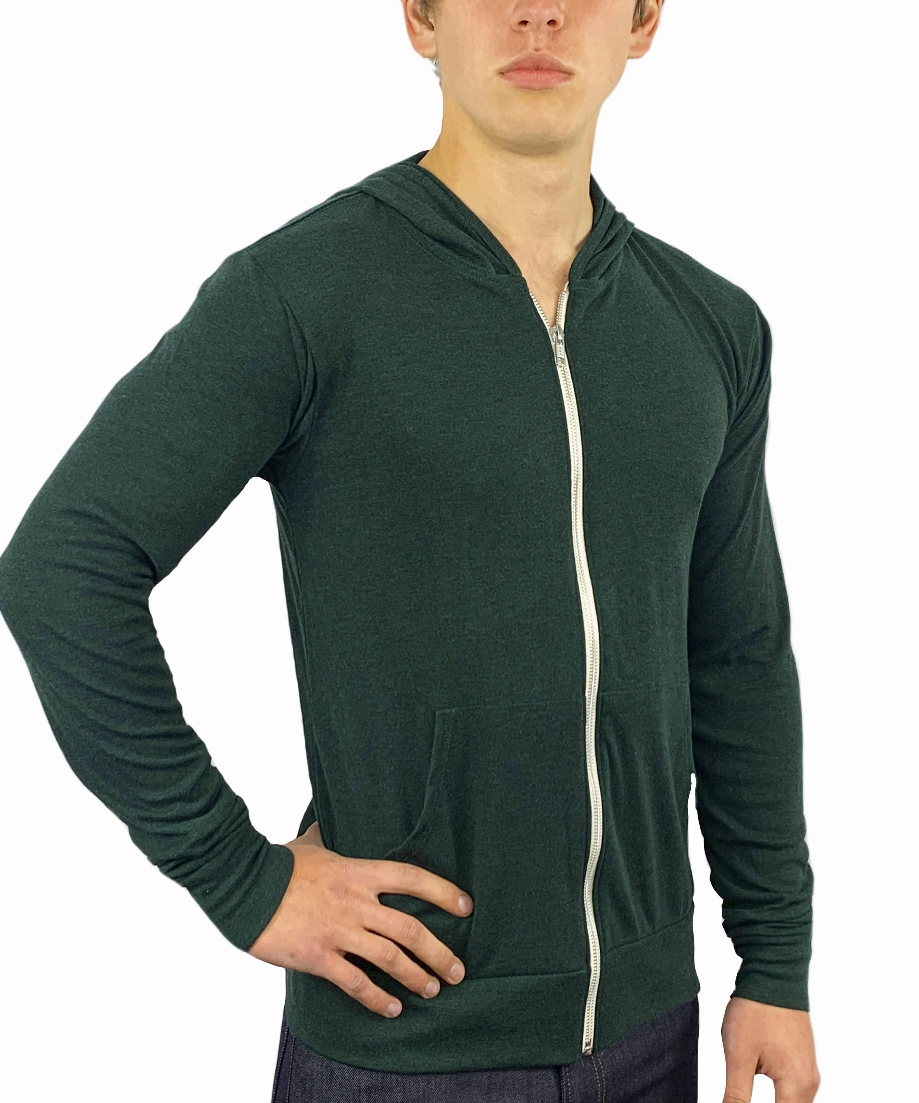 ROLO PREMIUM ZIP FRONT HOODIE EMERALD