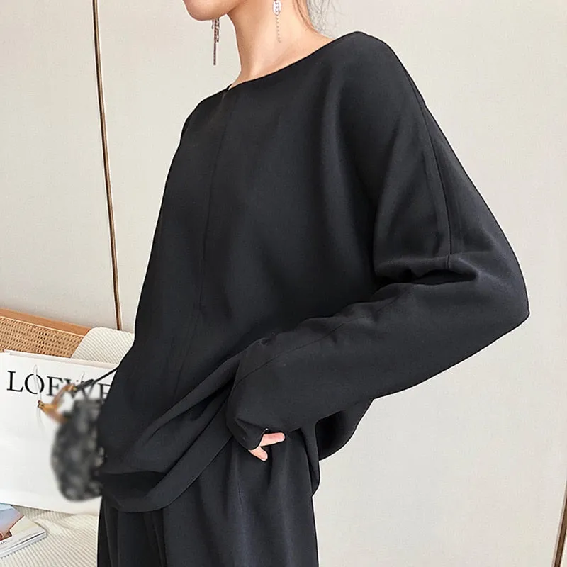 Solid Basic T Shirt For Women O Neck Long Sleeve Minimalist White T Shirts Female Spring Fashion Clothing