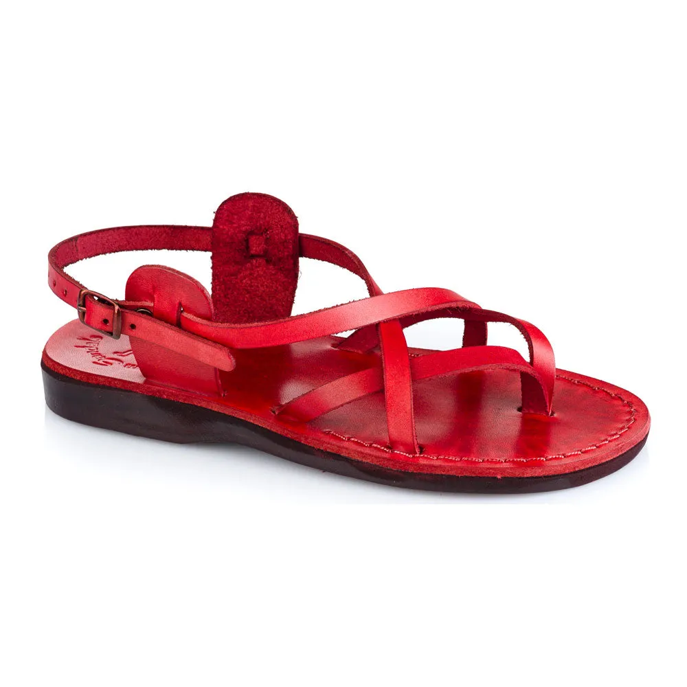 Tamar Buckle - Leather Flip Flop Sandal | Red