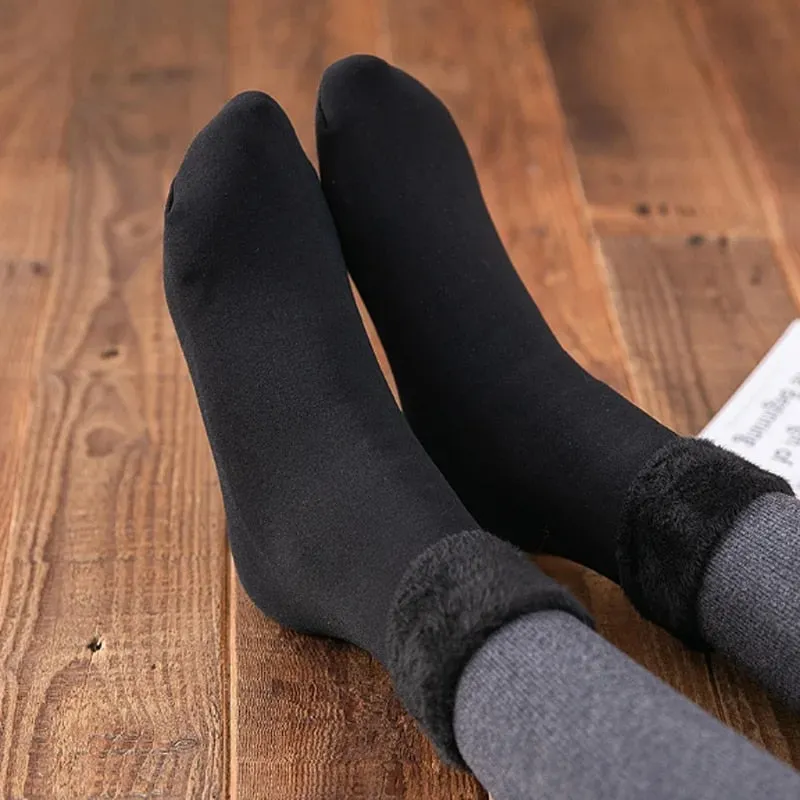 Thermal Touch Winter Warm Solid Thick Socks