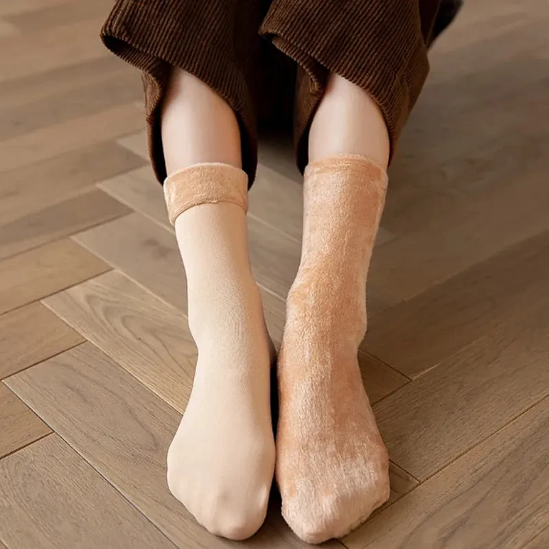 Thermal Touch Winter Warm Solid Thick Socks