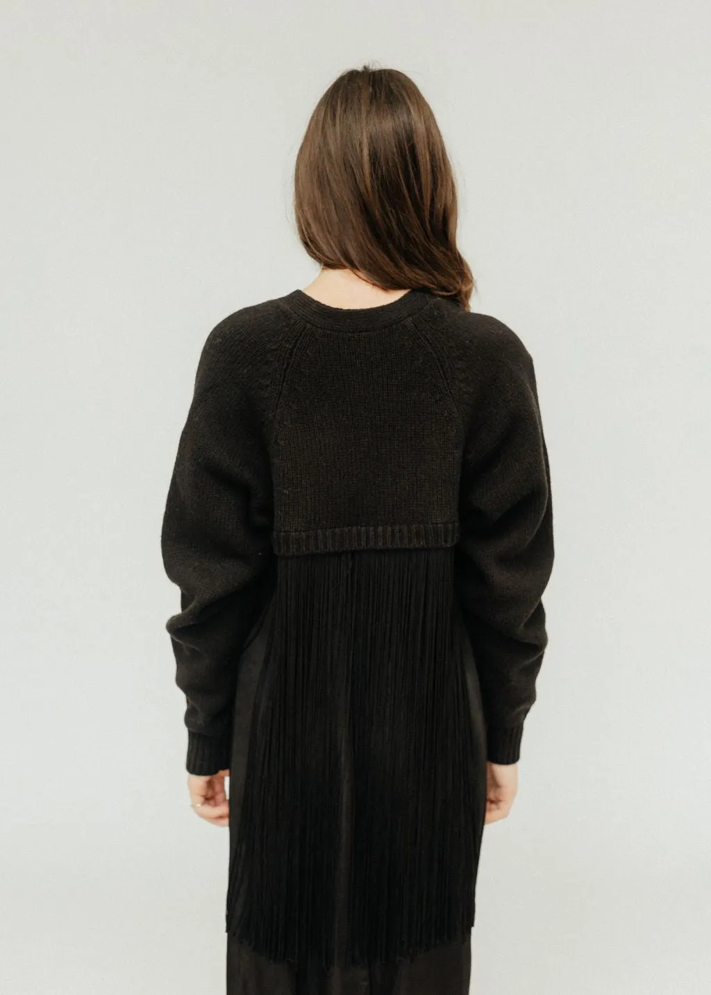 Tibi Soft Sweaters Fringed Half Cardigan