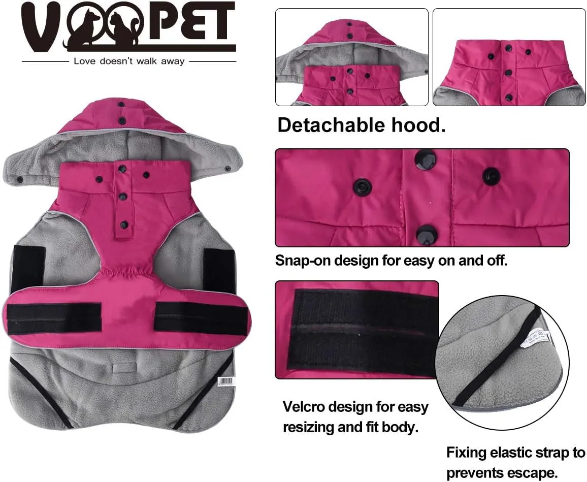 Warm Dog Jacket, Snowproof Windproof Waterproof Dog Winter