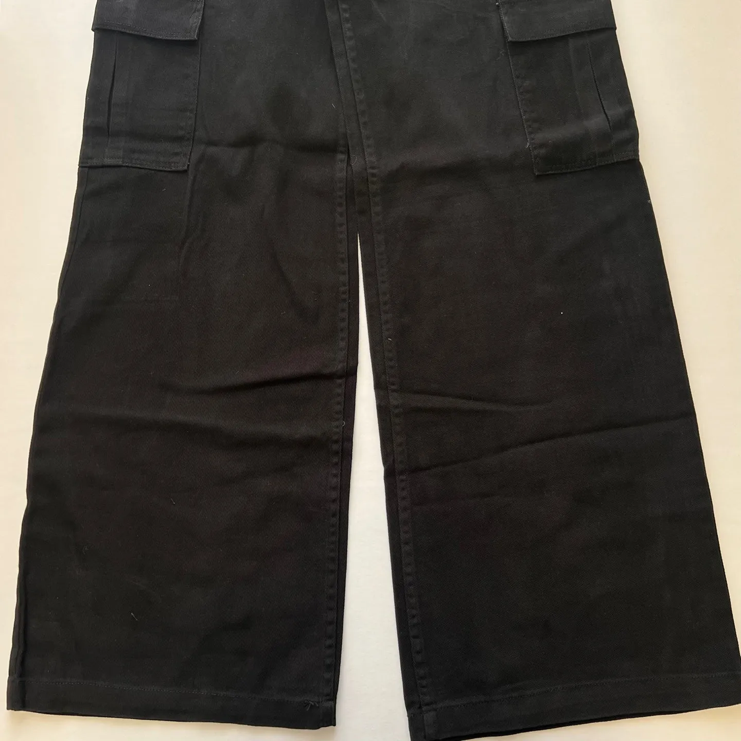 Women's Wide Denim Pants with Pockets