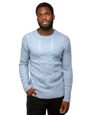 X RAY Men's Crewneck Cable Knitted Pullover Sweater